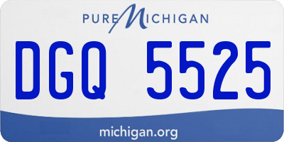 MI license plate DGQ5525