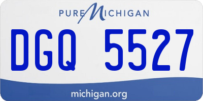 MI license plate DGQ5527