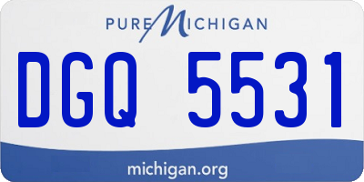 MI license plate DGQ5531