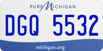MI license plate DGQ5532