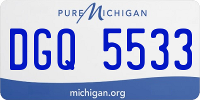 MI license plate DGQ5533