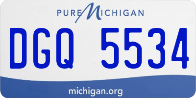 MI license plate DGQ5534