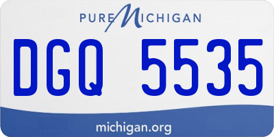 MI license plate DGQ5535