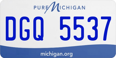 MI license plate DGQ5537