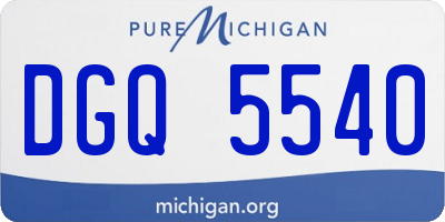 MI license plate DGQ5540