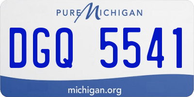 MI license plate DGQ5541