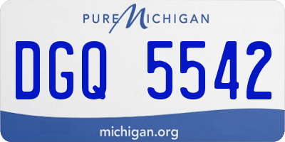 MI license plate DGQ5542