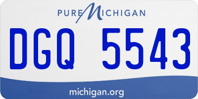 MI license plate DGQ5543