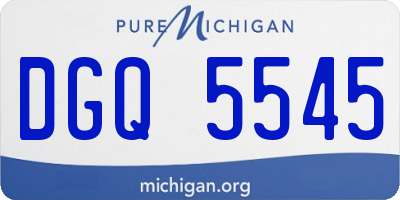 MI license plate DGQ5545