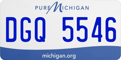 MI license plate DGQ5546