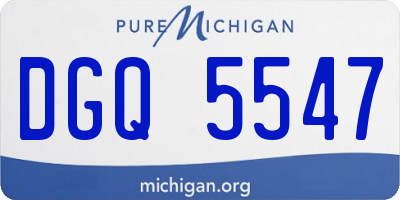 MI license plate DGQ5547
