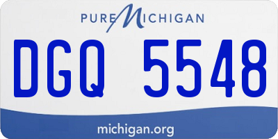 MI license plate DGQ5548