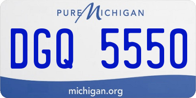 MI license plate DGQ5550