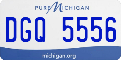MI license plate DGQ5556
