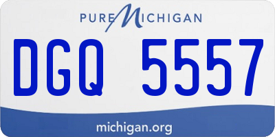 MI license plate DGQ5557