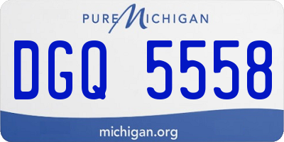 MI license plate DGQ5558