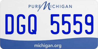 MI license plate DGQ5559