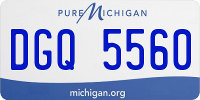 MI license plate DGQ5560