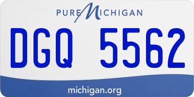 MI license plate DGQ5562