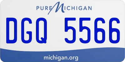 MI license plate DGQ5566