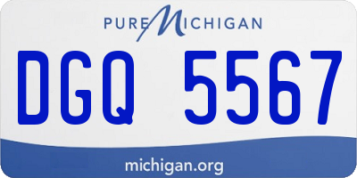 MI license plate DGQ5567