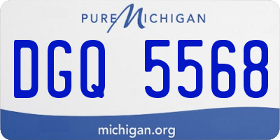 MI license plate DGQ5568