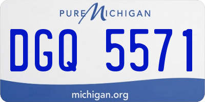 MI license plate DGQ5571