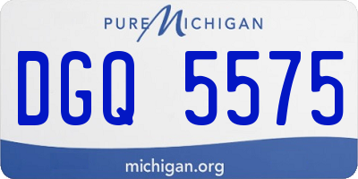 MI license plate DGQ5575