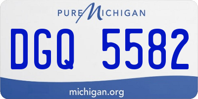 MI license plate DGQ5582