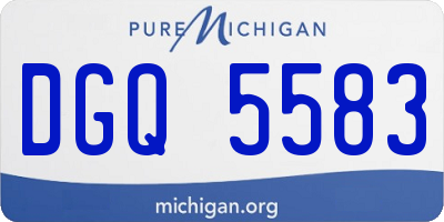 MI license plate DGQ5583