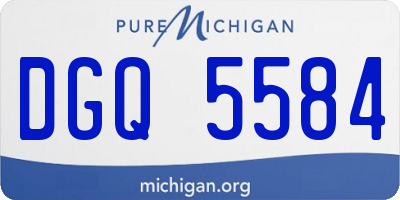 MI license plate DGQ5584