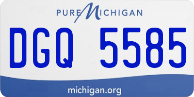 MI license plate DGQ5585