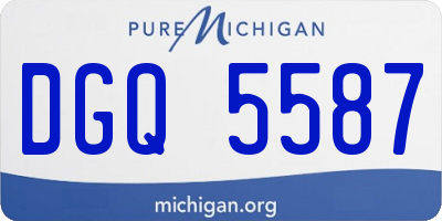 MI license plate DGQ5587