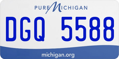 MI license plate DGQ5588