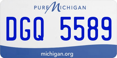 MI license plate DGQ5589