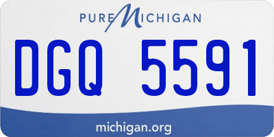 MI license plate DGQ5591