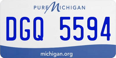 MI license plate DGQ5594