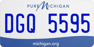 MI license plate DGQ5595