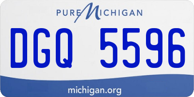 MI license plate DGQ5596