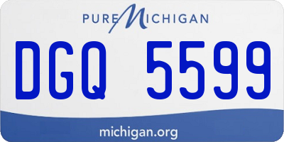 MI license plate DGQ5599