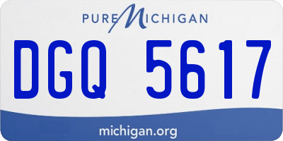 MI license plate DGQ5617