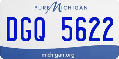 MI license plate DGQ5622