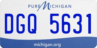 MI license plate DGQ5631