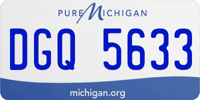 MI license plate DGQ5633