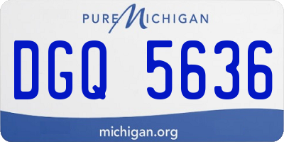 MI license plate DGQ5636