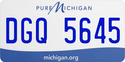MI license plate DGQ5645