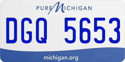 MI license plate DGQ5653