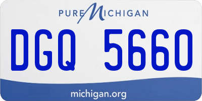 MI license plate DGQ5660