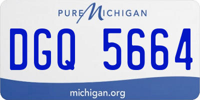 MI license plate DGQ5664