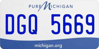 MI license plate DGQ5669